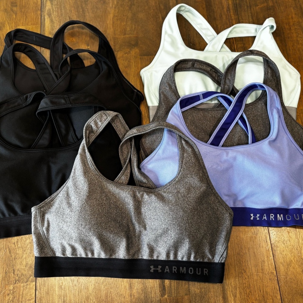 Under Armour Women's Sports Bra Collection - Black, Gray, Blue, teal blue